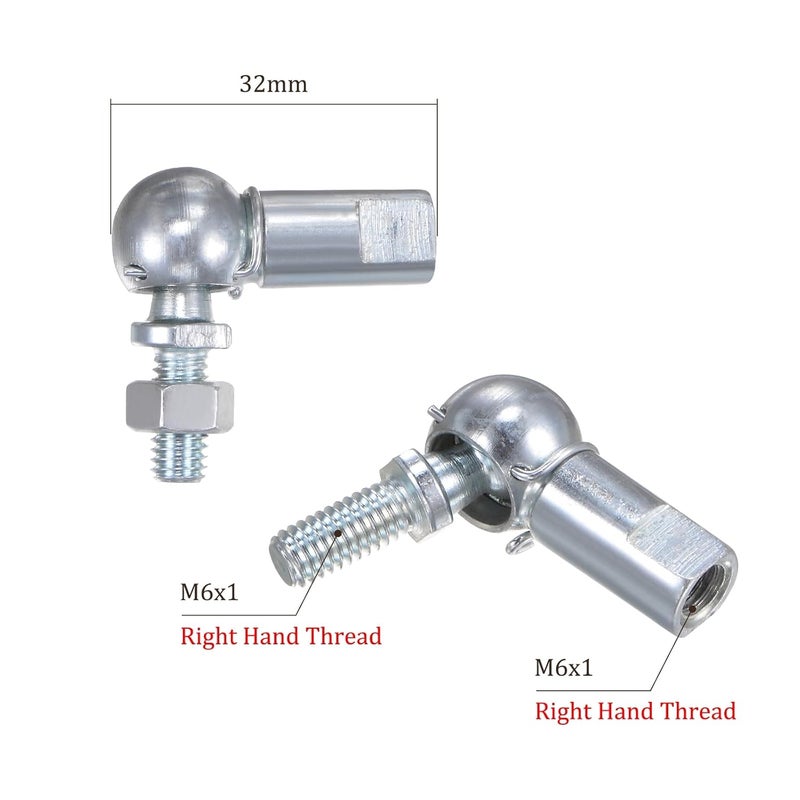 Kozelo 3 Pcs CS10 Angle Ball Joint - [M6 Right Hand Thread] A3 Steel Ball Socket Universal Joints for Automotive, Hinged Door - Image 3